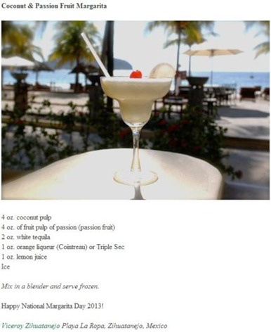 Cocktail Margarita cocco e passion fruit