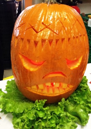 Fruit Carving Halloween Frankenstein1