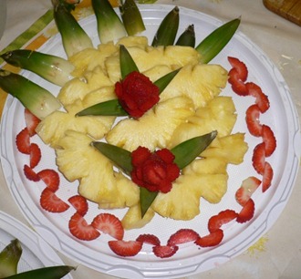 Fruit Carving Presentazione Ananas piatto