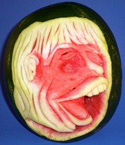 Fruit Carving Viso sorridente anguria