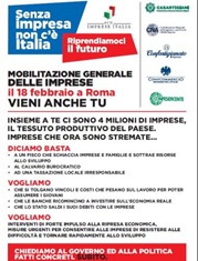 Volantino mobilitazione imprese a Roma