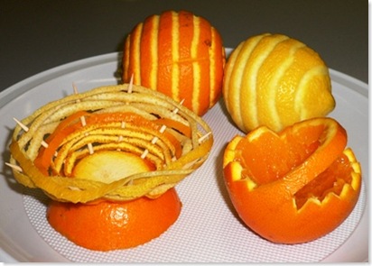 Fruit Carving cestini con Agrumi