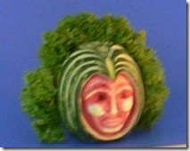 Fruit Carving Viso Capelli ricci