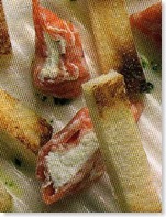 stuzzichini Crostini e girelle salame.caprino